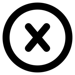 Obraz premium cross mark icon