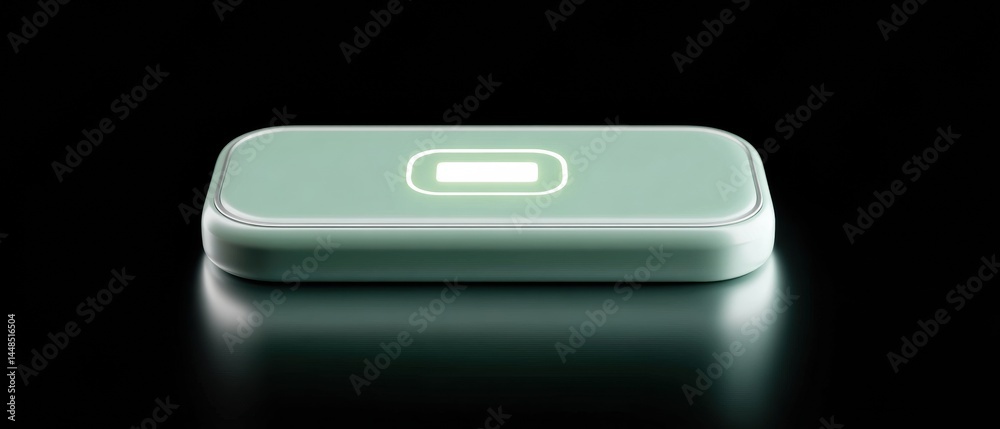 Poster minimalist power innovation sage green wireless charging dock redefining tech aesthetics with sustai