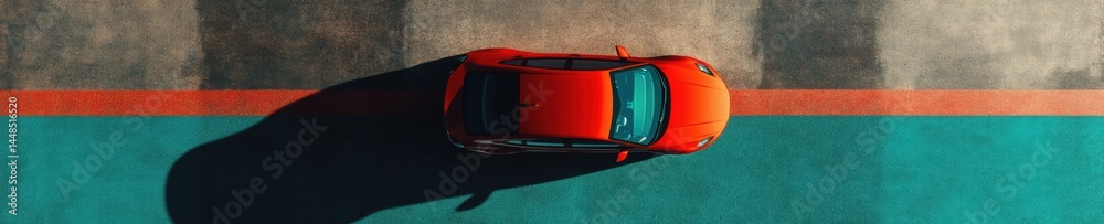 Aufkleber Cutting-Edge Urban Mobility AI-Powered Smart Parking Visualization with Next-Gen Autonomous Vehicle Positioning Technology in Minimalist Urban Landscape