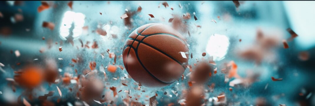 Dynamic Sports Revolution Immersive Basketball Energy Explosion - Surreal Visual Storytelling for Digital Marketing and Fan Experience Content - Powered by Adobe