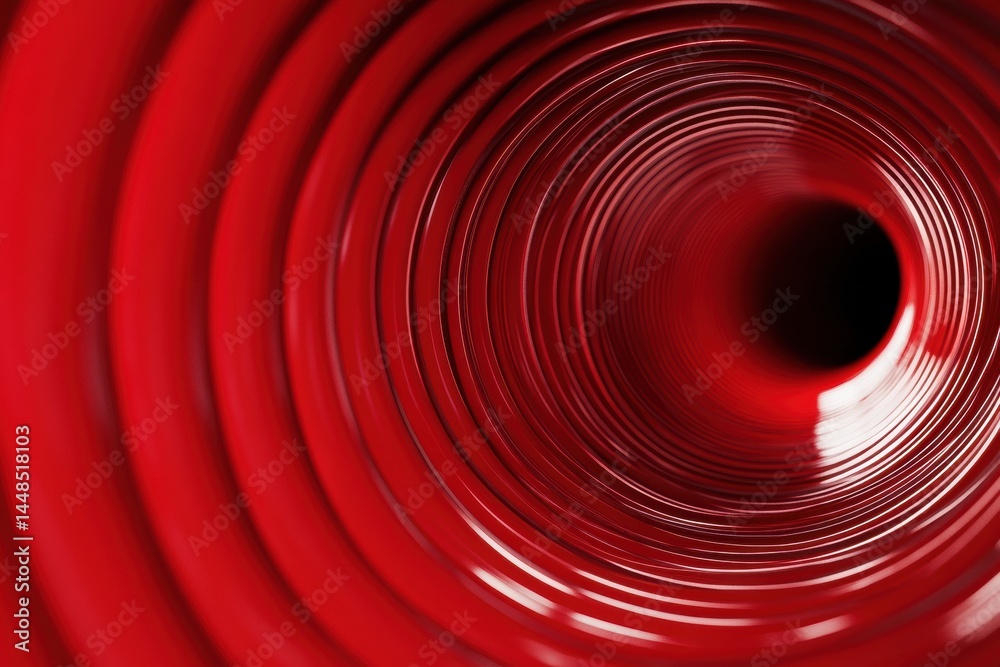 Poster Hypnotic Vortex Dynamics Immersive Red Spiral Visualization for AI-Driven Business Transformation and Infinite Innovation Strategies