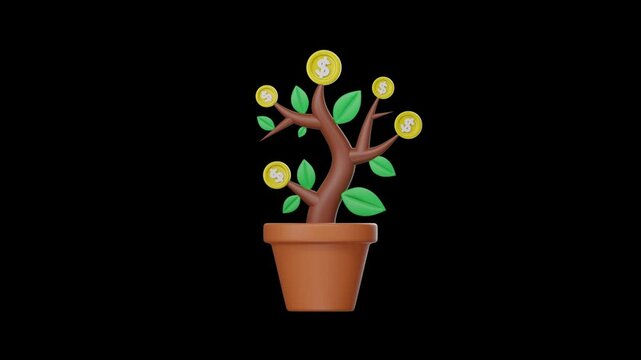 3d finance icon, Business and financial concept