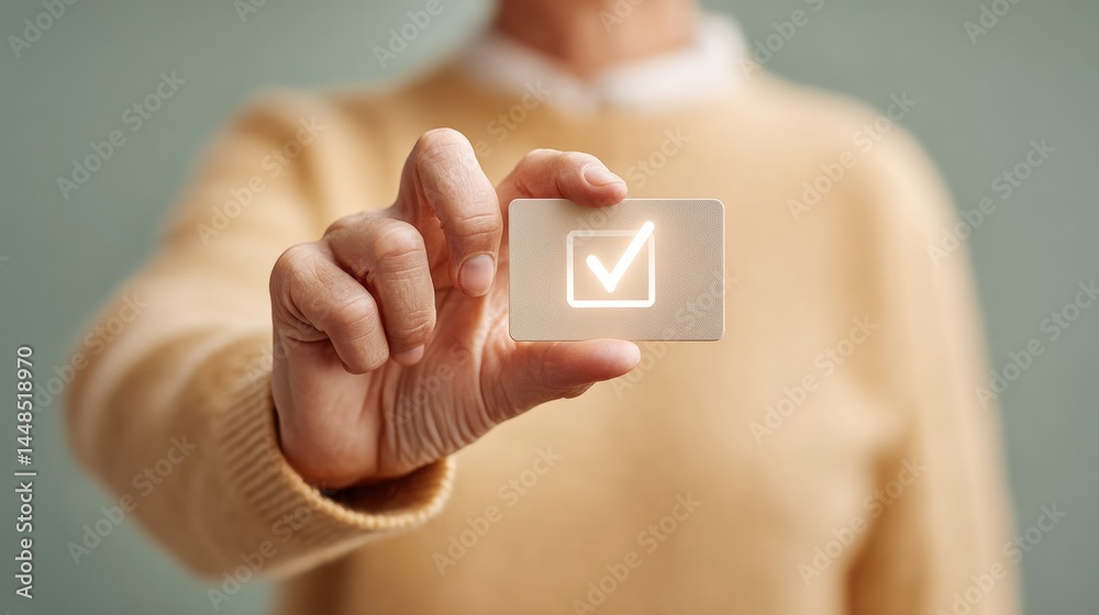 Poster Minimalist Digital Verification Next-Gen Fintech Security Interface with Soft-Touch Human Interaction, Empowering Modern Consumer Confidence in Seamless Transaction Technology