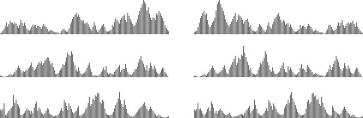 Fototapeta premium Dynamic Vertical Lines Illustrating Sound Waves & Audio Frequencies | Abstract Audio Visualizer Design