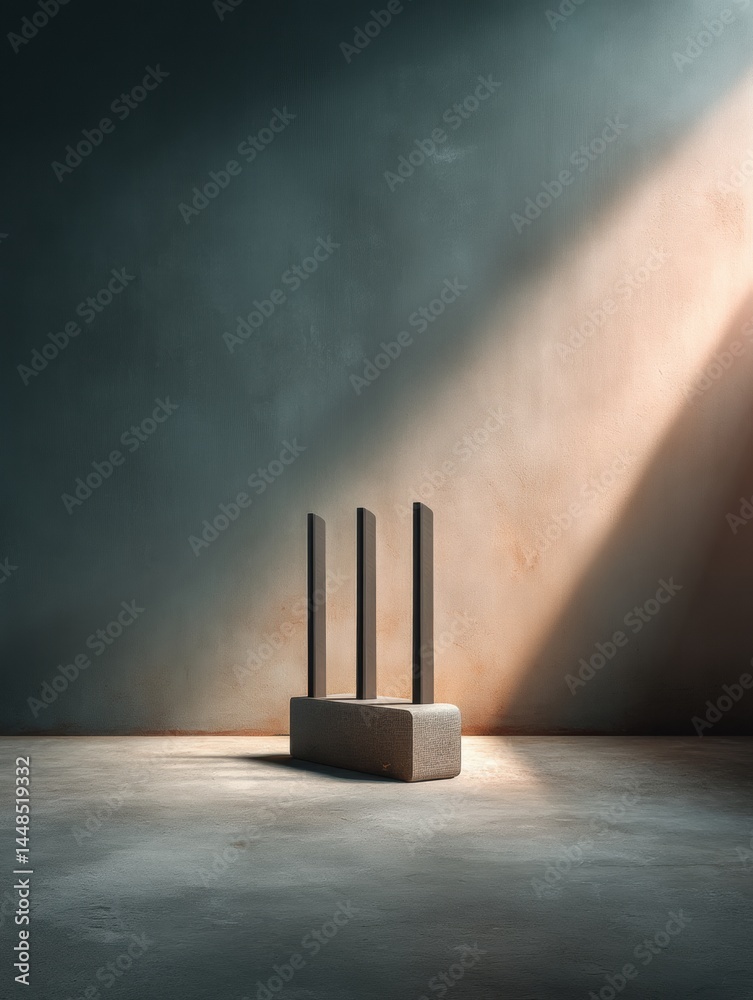 Leinwandbilder Minimalist Wireless Connectivity Sleek Architectural Router Design Bridging Tech Elegance and Home Networking Innovation for Modern Digital Lifestyles