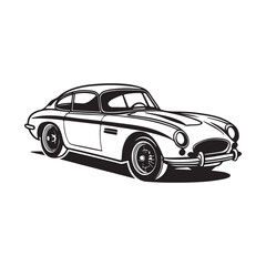 silhouette of an old car