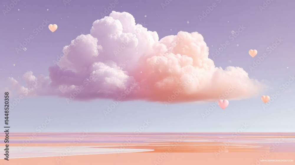 Poster emotional weather forecast ai-powered wellness insights with surreal pastel visualization - personal