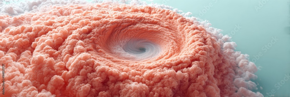 Poster Climate Crisis Visualization Immersive Meteorological of Apocalyptic Hurricane Spiral - Next-Gen Weather Forecasting and Environmental Monitoring Innovation