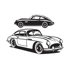 Obraz premium silhouette of an old car