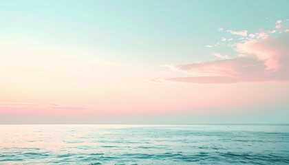 Obraz premium Tranquil seascape sunset ocean horizon nature photography serene environment aerial view peaceful calm