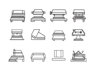 Construction tool tile cutter black and white vector