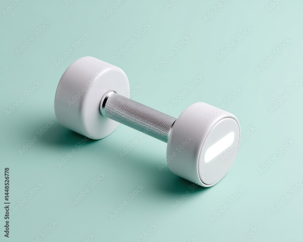 Poster minimalist smart fitness revolution sleek interactive dumbbell design merging technology and wellnes