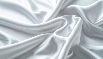 Obraz premium Folding smooth white fabric studio textile photography minimalist close-up elegance