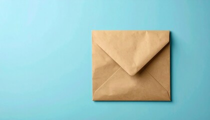 Mailing action craft envelope digital background visual content front view communication concept