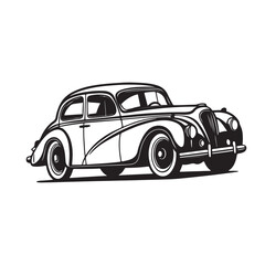 Obraz premium silhouette of an old car