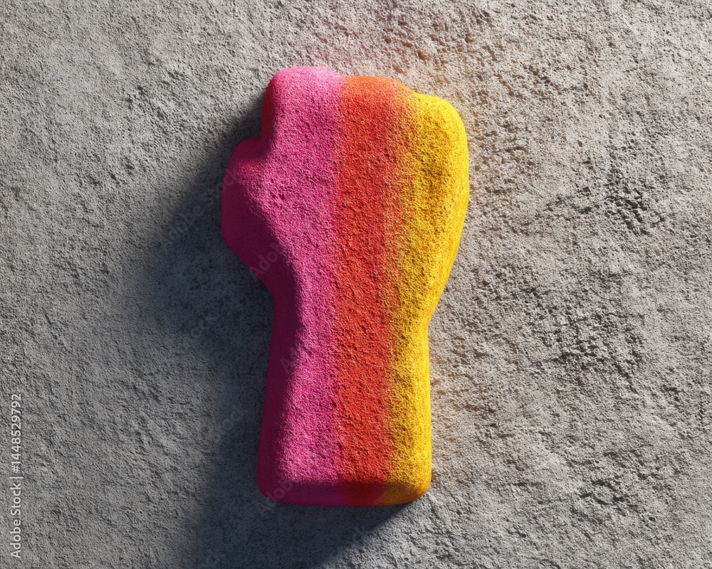 Aufkleber gradient power vibrant texture revolution - minimalist abstract form exploring urban design, creativ