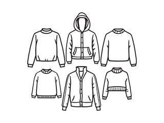 Cotton Sweater line art icon creative fashion illustration art