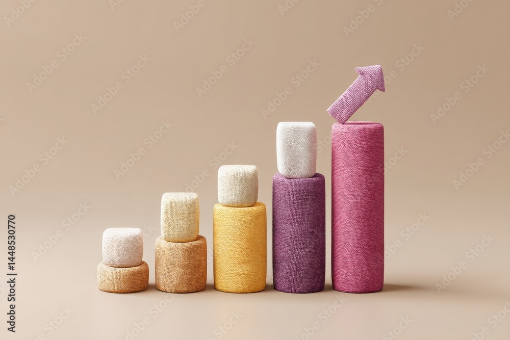 Poster Soft-Touch Performance Metrics Gradient Growth Analytics Visualizing Strategic Advancement with Tactile Dimensional for Modern Business Intelligence