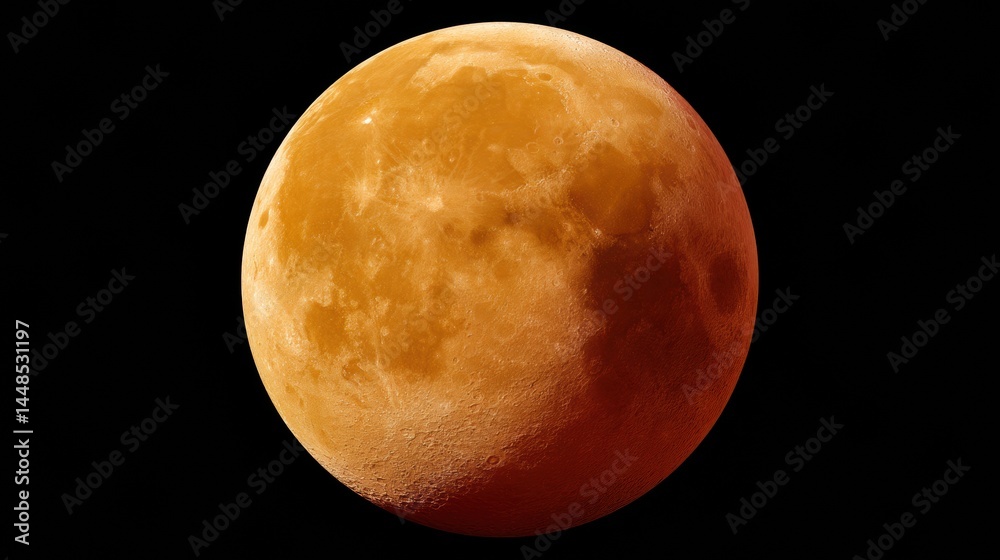 Poster lunar aesthetics high-resolution celestial visualization of blood moon phenomenon - astronomical sto
