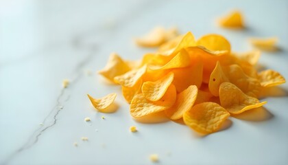 nachos chips on white background