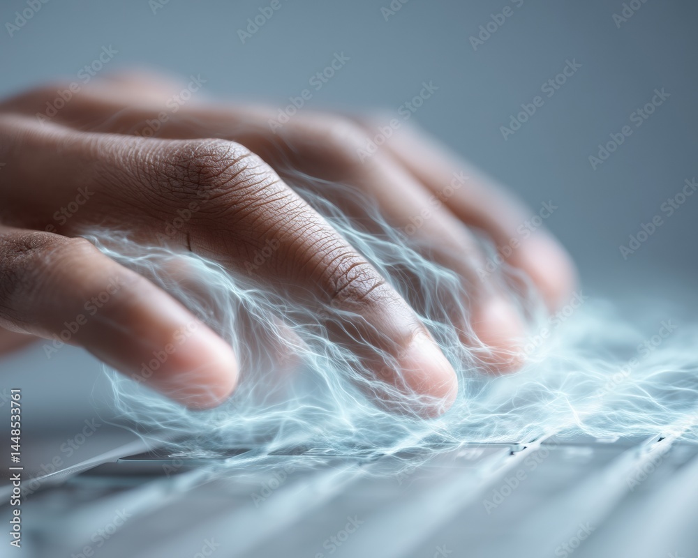 Aufkleber Immersive Digital Interaction AI-Powered Human Interface Design Exploring Neuromorphic Connectivity and Sensory Technological Engagement for Next-Gen User Experience