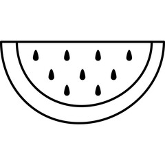 Flat Design Watermelon Slice for Summer Fruits Illustration