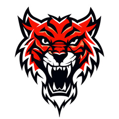 Powerful Roaring Animal Head Emblem