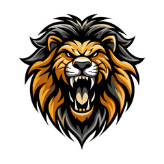 Powerful Roaring Animal Head Emblem
