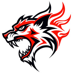 Powerful Roaring Animal Head Emblem