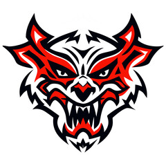 Powerful Roaring Animal Head Emblem