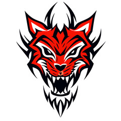 Powerful Roaring Animal Head Emblem