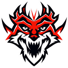 Powerful Roaring Animal Head Emblem