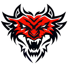 Powerful Roaring Animal Head Emblem