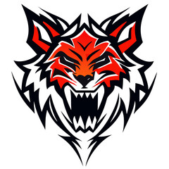 Powerful Roaring Animal Head Emblem