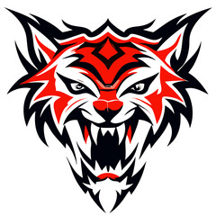 Powerful Roaring Animal Head Emblem