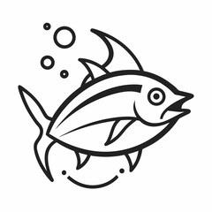 vector illustration of a Tuna fish