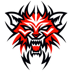 Powerful Roaring Animal Head Emblem