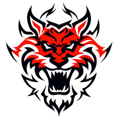 Powerful Roaring Animal Head Emblem