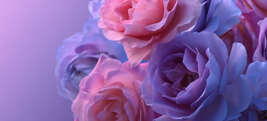 Beautiful abstract background featuring dusty purple, rose, blue, and pink gradients. Elegant lilac backdrop with ample space for design. Ideal for Valentine’s Day, Mother’s Day, baby birthdays