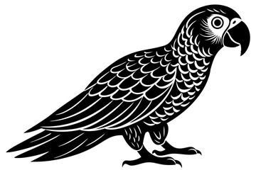 Cute Bird Vector Line Art Illustration – Clipart, Logo Icon, Black and White Bird Drawing