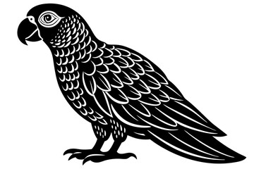 Cute Bird Vector Line Art Illustration – Clipart, Logo Icon, Black and White Bird Drawing
