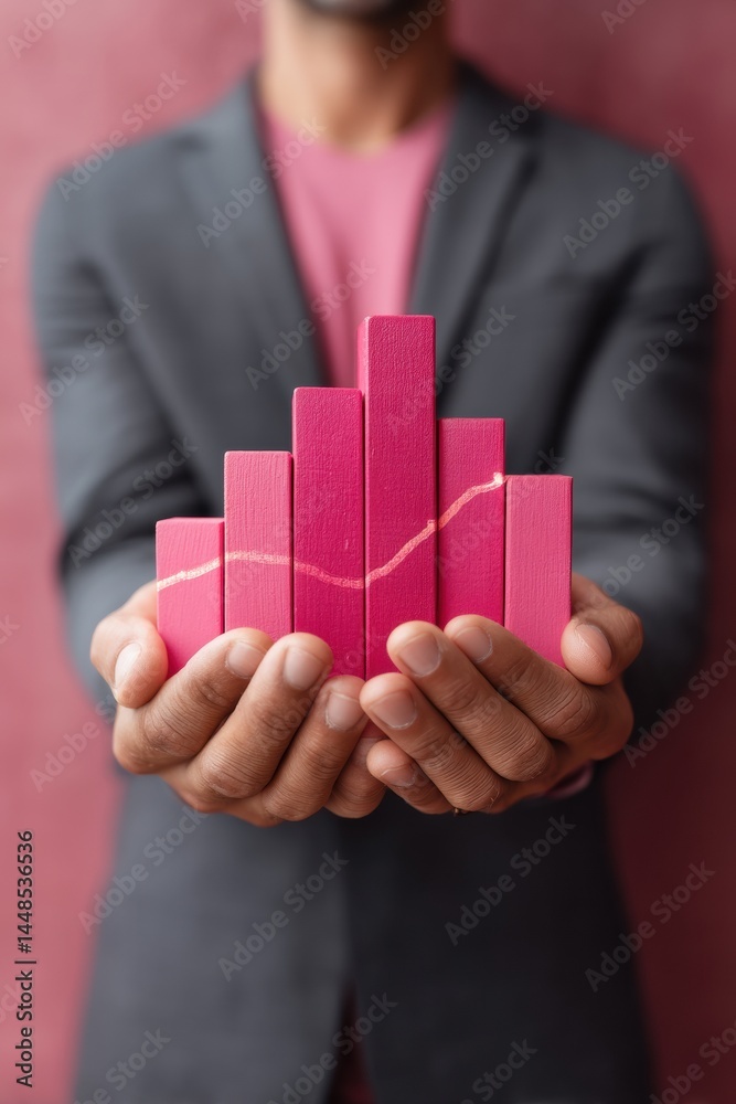 Poster future-forward financial growth innovative real estate investment strategy with vibrant data visuali