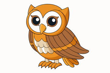 Cute Bird Vector Line Art Illustration – Clipart, Logo Icon, Black and White Bird Drawing