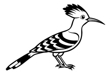 Cute Bird Vector Line Art Illustration – Clipart, Logo Icon, Black and White Bird Drawing