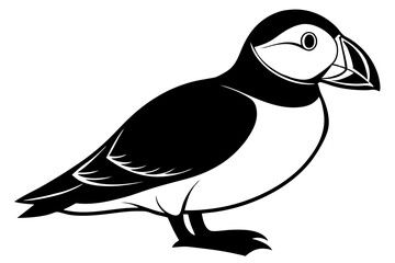 Cute Bird Vector Line Art Illustration – Clipart, Logo Icon, Black and White Bird Drawing