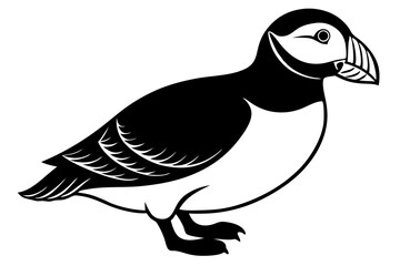 Cute Bird Vector Line Art Illustration – Clipart, Logo Icon, Black and White Bird Drawing