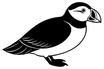 Cute Bird Vector Line Art Illustration – Clipart, Logo Icon, Black and White Bird Drawing