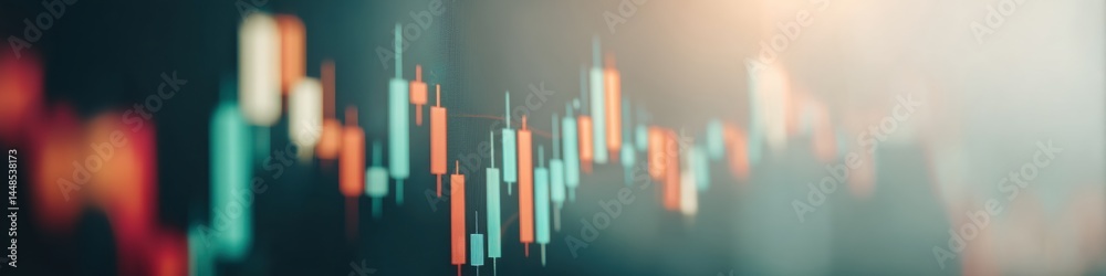Aufkleber Algorithmic Finance Visualization AI-Powered Candlestick Trading Analytics with Quantum Data Insights for Next-Generation Investment Strategies