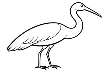 Cute Bird Vector Line Art Illustration – Clipart, Logo Icon, Black and White Bird Drawing