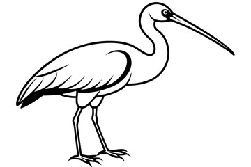 Cute Bird Vector Line Art Illustration – Clipart, Logo Icon, Black and White Bird Drawing